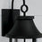 Capital Lighting Bridger 4Lt Outdoor Wall Lantern, Black/Clear Seeded