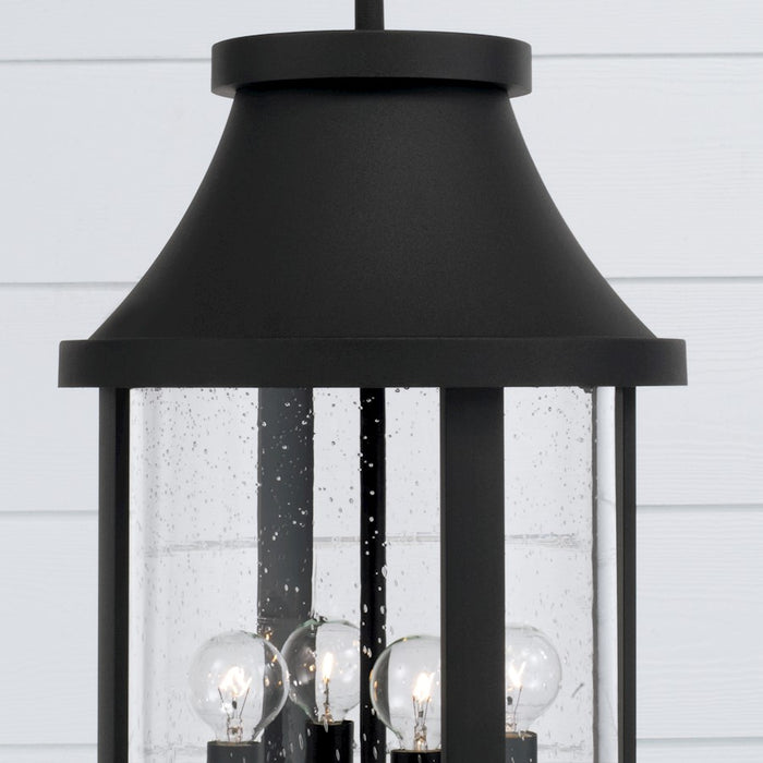 Capital Lighting Bridger 4Lt Outdoor Hanging Lantern, Black/Seeded