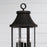 Capital Lighting Bridger 4Lt Outdoor Post Lantern, Black/Clear Seeded