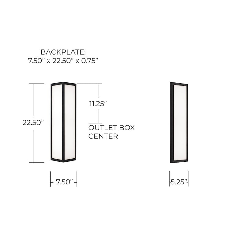 Capital Lighting Irvin 2Lt Outdoor Wall-Lantern, Black/White