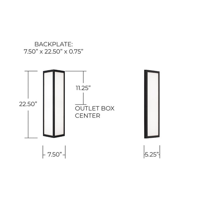 Capital Lighting Irvin 2Lt Outdoor Wall-Lantern, Black/White