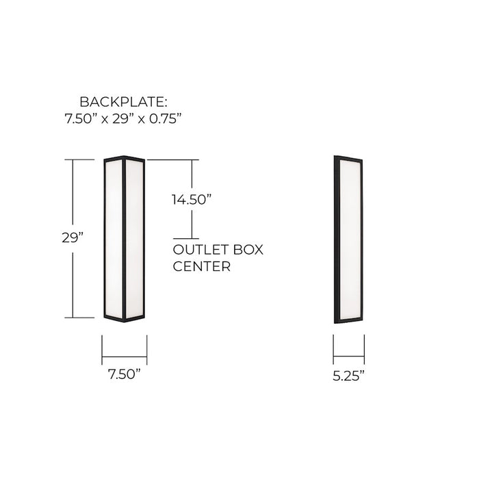 Capital Lighting Irvin 3Lt Outdoor Wall-Lantern, Black/White