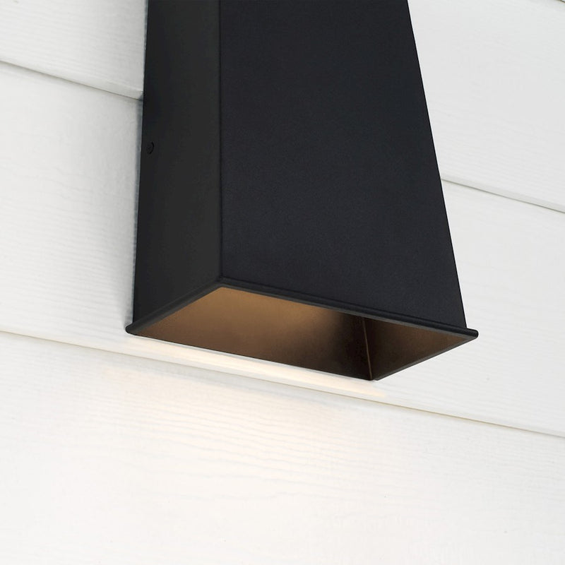 Capital Lighting Ansel 1 Light 13" Outdoor Wall Lantern, Black