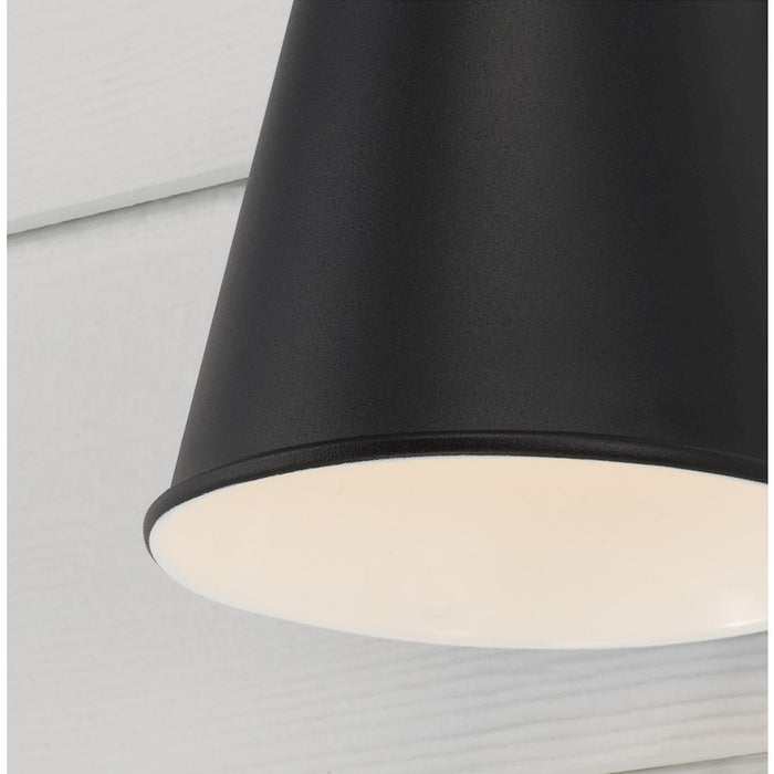 Capital Lighting Yardley 1Lt 7" Outdoor Wall Lantern, Black/White