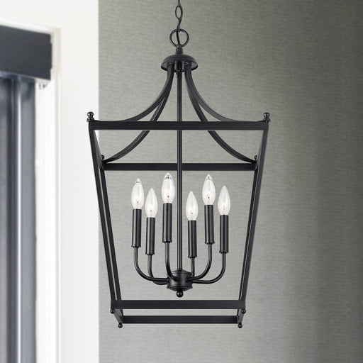 Capital Lighting Stanton 6-Light Foyer, Matte Black