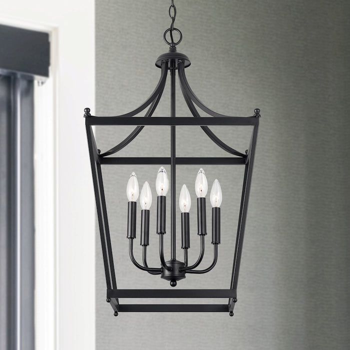 Capital Lighting Stanton 6-Light Foyer, Matte Black