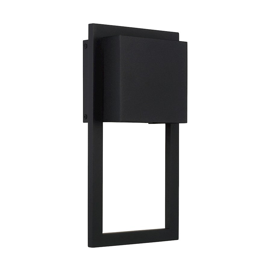 Capital Lighting Nate 1 Light 15" Outdoor Wall Lantern, Black - 956011BK-GL