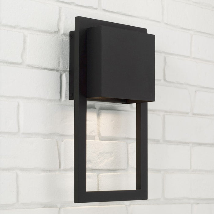 Capital Lighting Nate 1 Light 15" Outdoor Wall Lantern, Black