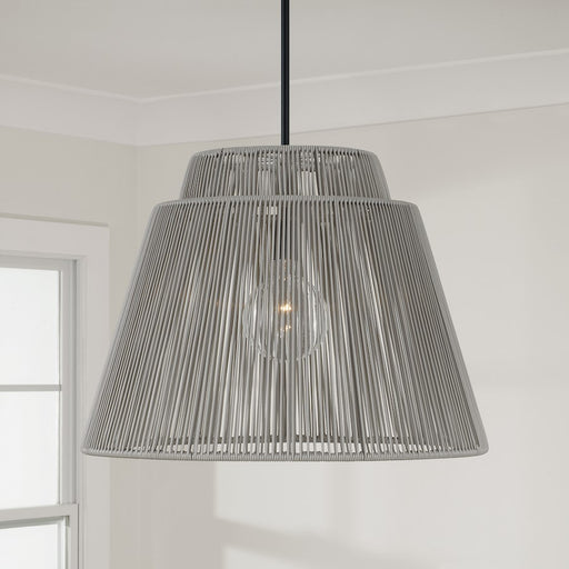 Capital Lighting Jasper 1Lt Outdoor Hanging-Lantern, Grey/Black