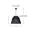 Capital Lighting Jasper 1 Light Outdoor Pendant, Oynx and Black