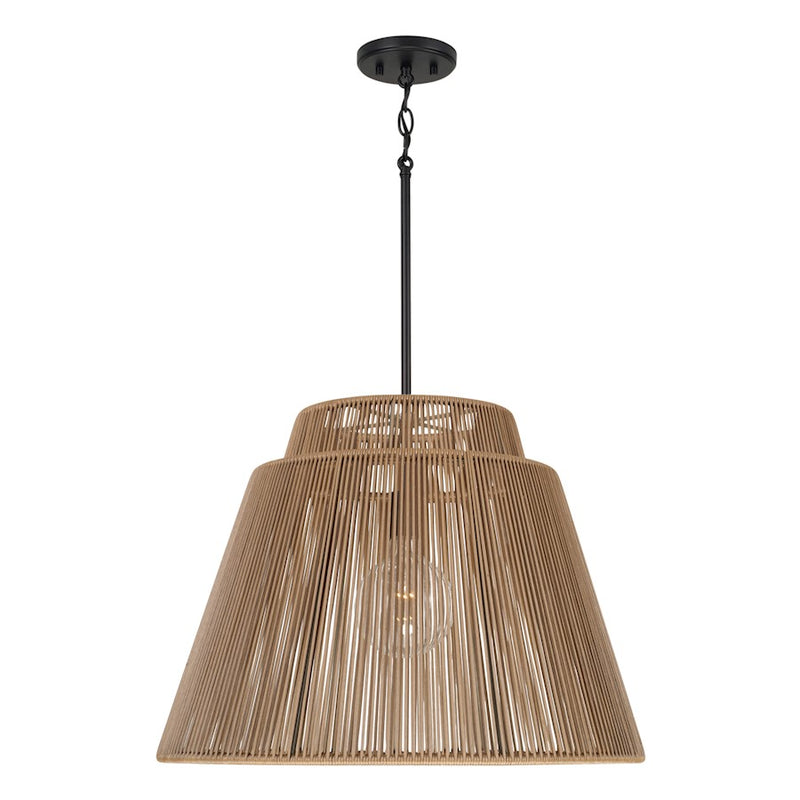 Capital Lighting Jasper 1Lt Outdoor Hanging-Lantern, Sienna/Black