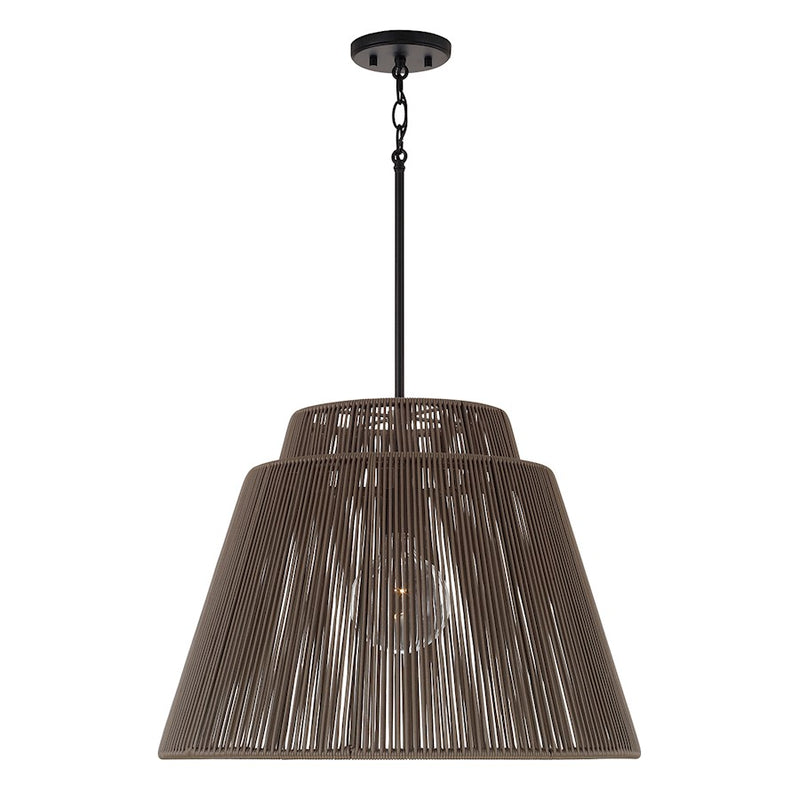 Capital Lighting Jasper 1Lt Outdoor Hanging-Lantern, Umber/Black