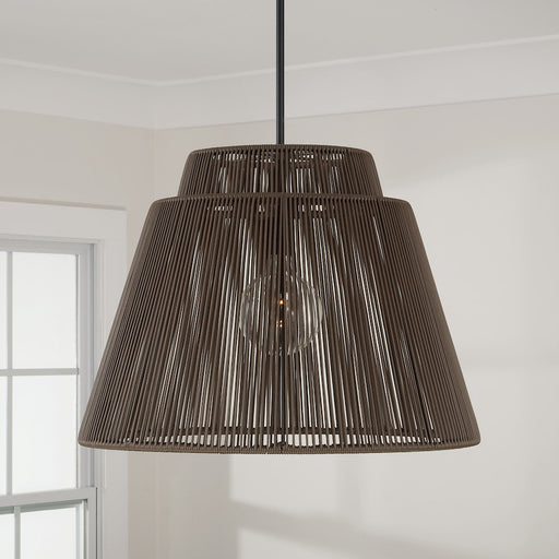 Capital Lighting Jasper 1Lt Outdoor Hanging-Lantern, Umber/Black