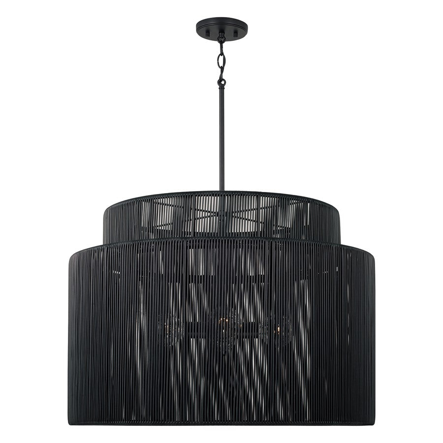 Capital Lighting Jasper 4 Light Outdoor Pendant, Oynx and Black