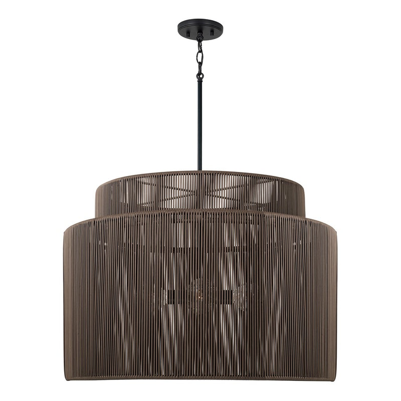 Capital Lighting Jasper 4 Light Outdoor Pendant, Umber and Black