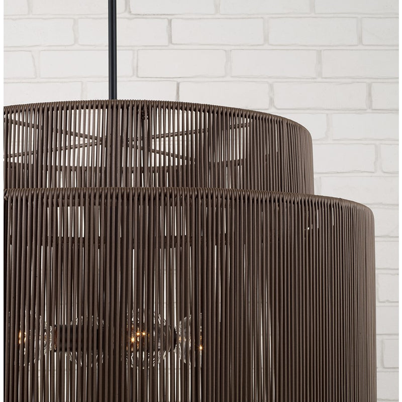 Capital Lighting Jasper 4 Light Outdoor Pendant, Umber and Black