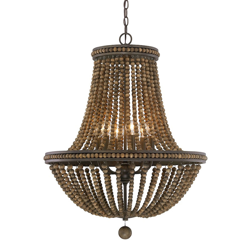 Austin Allen & Co. Handley 6-Light Chandelier, Tobacco