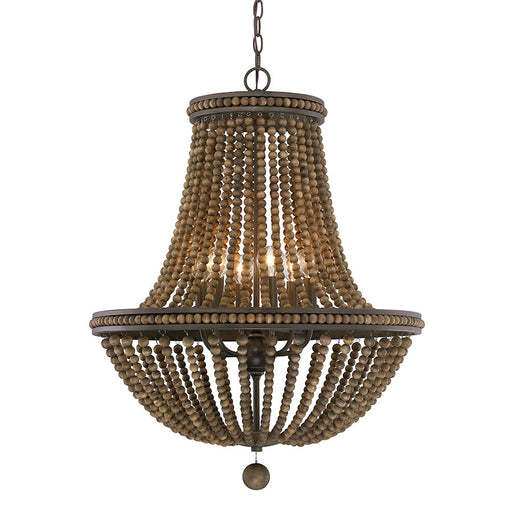 Austin Allen & Co. Handley 6-Light Chandelier, Tobacco