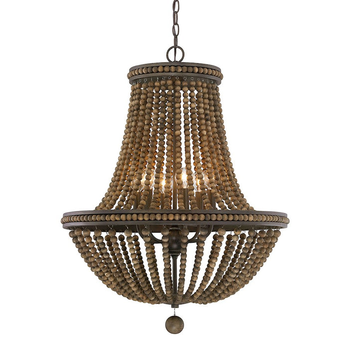 Austin Allen & Co. Handley 6-Light Chandelier, Tobacco
