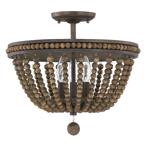 Austin Allen & Co. Handley 3-Light Semi-Flush, Tobacco