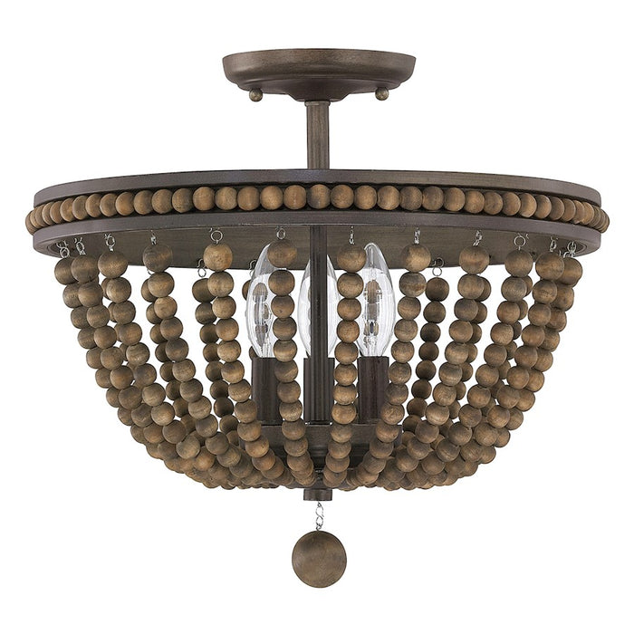 Austin Allen & Co. Handley 3-Light Semi-Flush, Tobacco