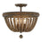 Austin Allen & Co. Handley 3-Light Semi-Flush, Tobacco