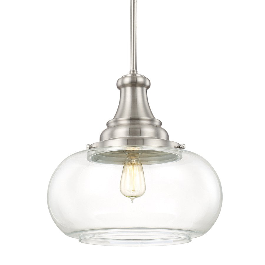 Austin Allen & Co. 1-Light 15.25" Pendant, Brushed Nickel