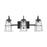 Austin Allen & Co Sapelo 3 Light Bath Vanity, Bronze/Clear Seeded Glass