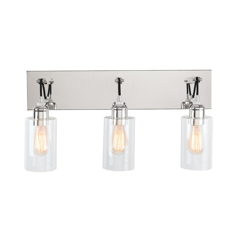 Austin Allen & Co. Prospero 3-Light Vanity, Polished Nickel
