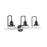 Austin Allen & Co. 3-Light Vanity, Matte Black