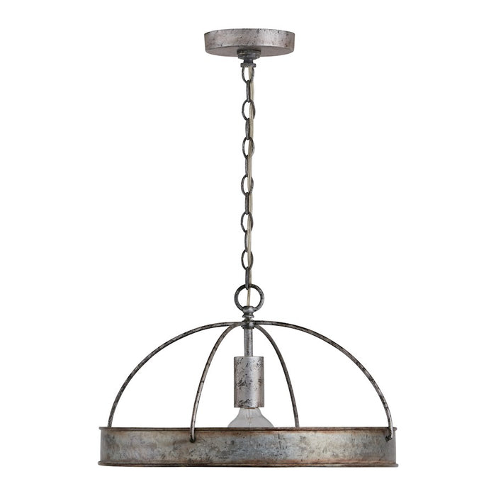 Austin Allen & Co. Alvin 1-Light 17" Pendant, Antique Galvanized