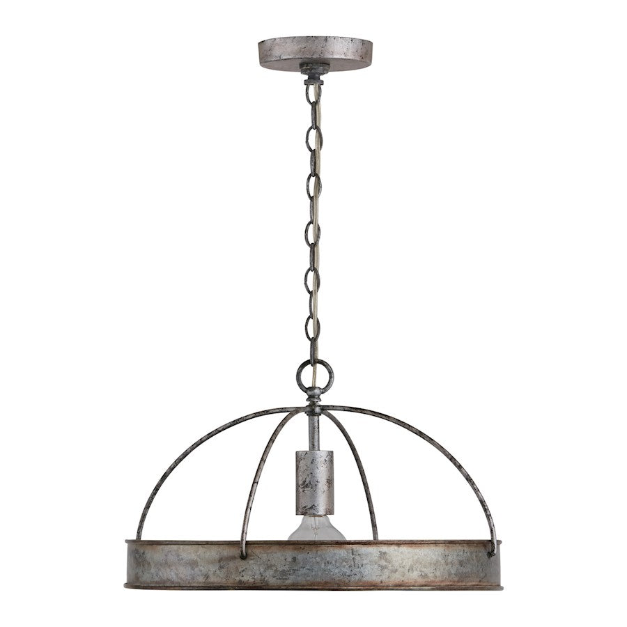 Austin Allen & Co. Alvin 1-Light 17" Pendant, Antique Galvanized