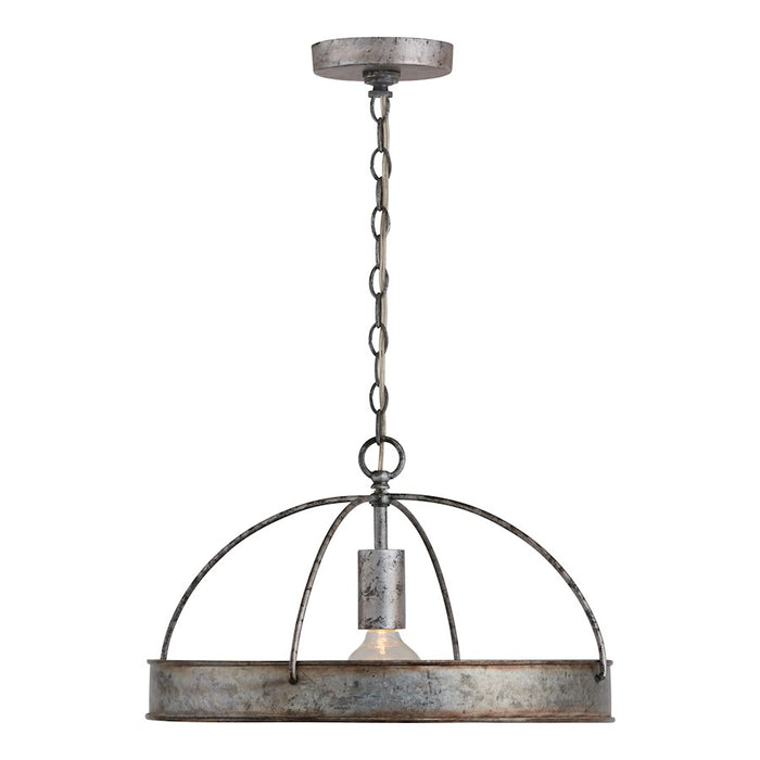 Austin Allen & Co. Alvin 1-Light 17" Pendant, Antique Galvanized