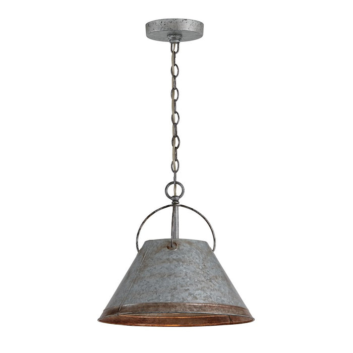 Austin Allen & Co. Alvin 1-Light 13" Pendant, Antique Galvanized