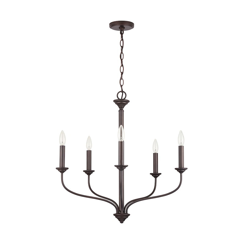 Austin Allen & Co. 5-Light Chandelier, Old Bronze