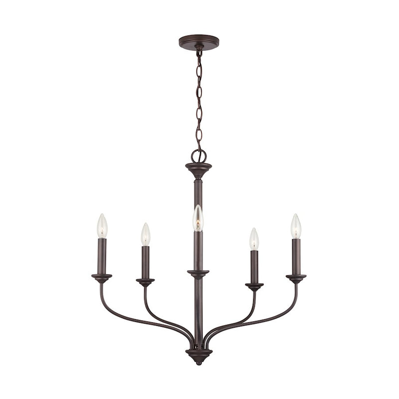 Austin Allen & Co. 5-Light Chandelier, Old Bronze