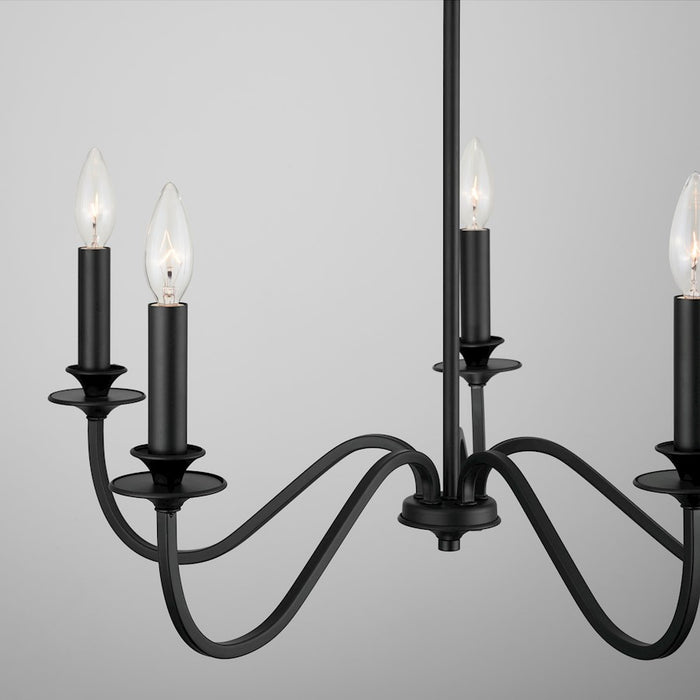 Austin Allen & Co. 5-Light Candelabra Chandelier, Matte Black