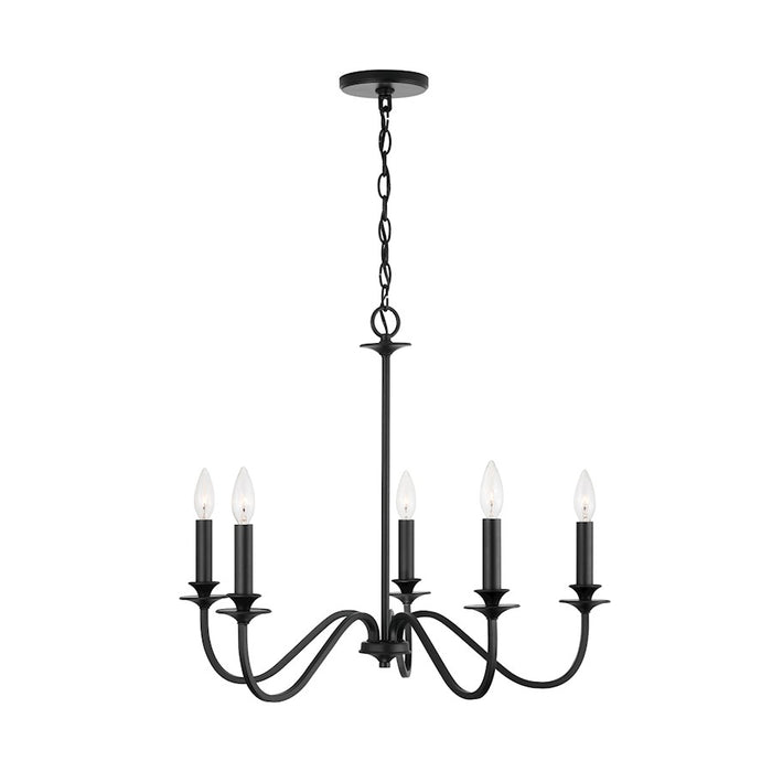 Austin Allen & Co. 5-Light Candelabra Chandelier, Matte Black