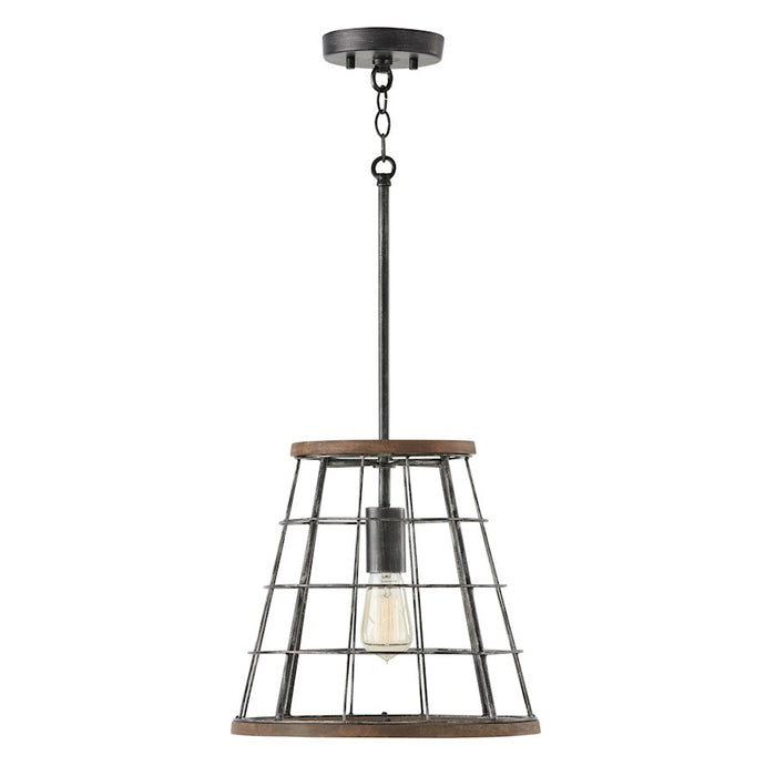 Austin Allen & Co. 1-Light Pendant, Zinc/Wood