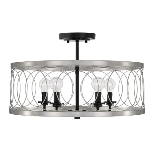 Austin Allen & Co. Madeline 4-Light Semi-Flush, Black Tie