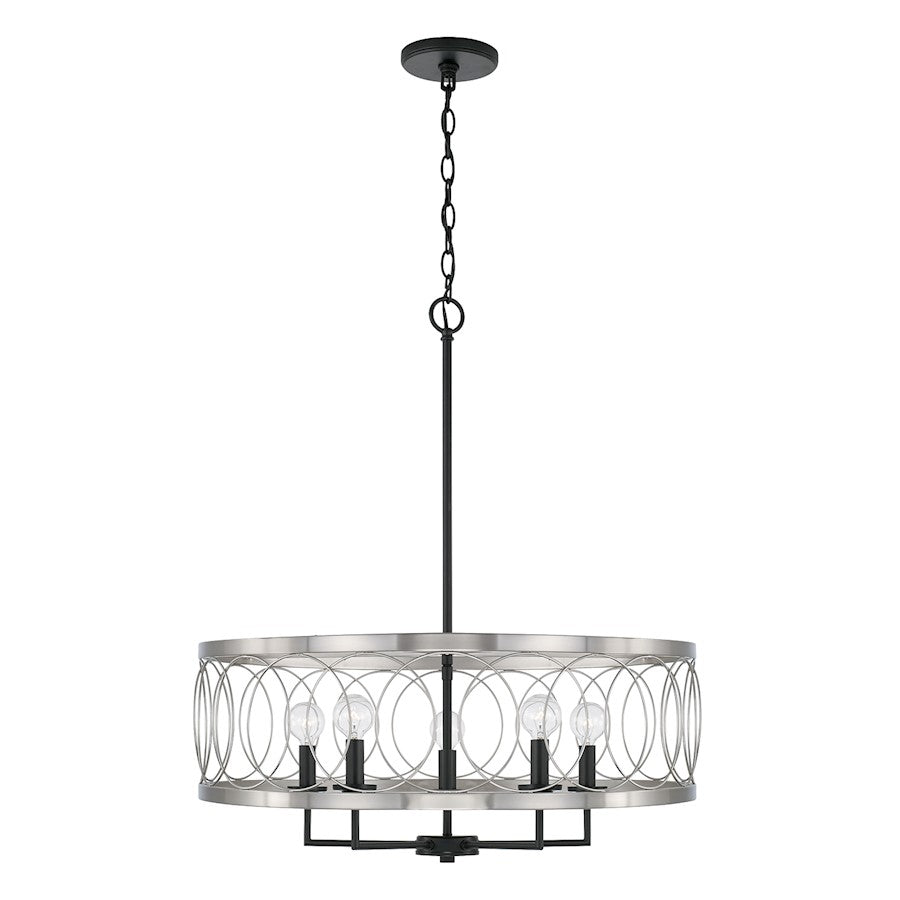 Austin Allen & Co. Madeline 4-Light Pendant, Black Tie