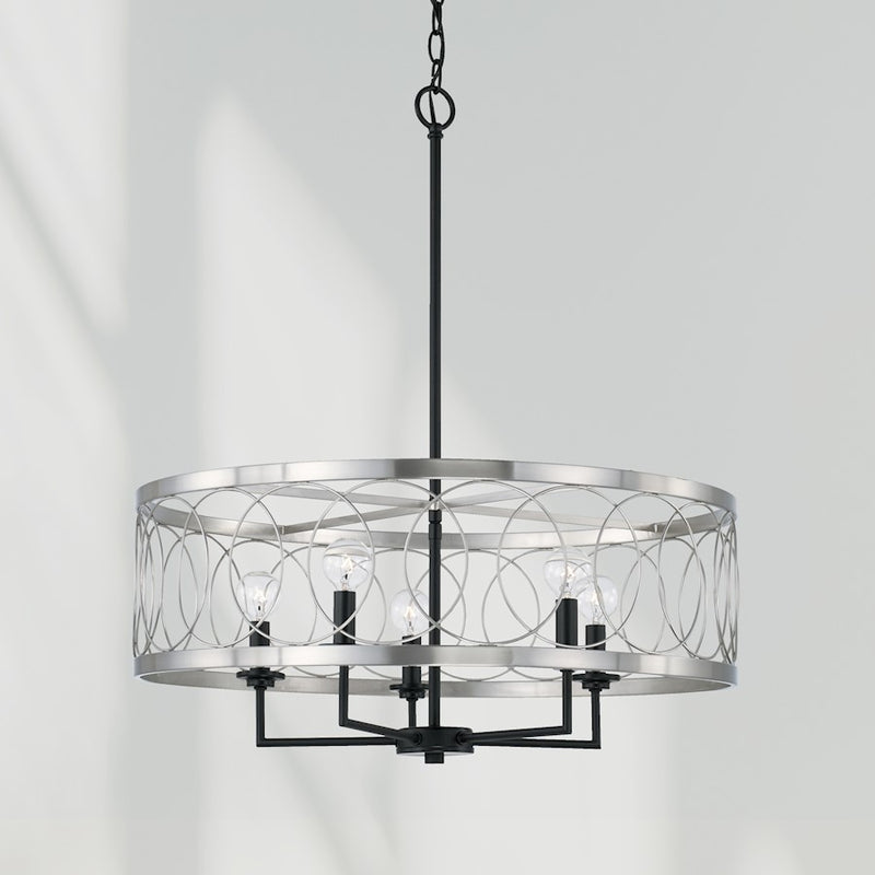 Austin Allen & Co. Madeline 4-Light Pendant, Black Tie