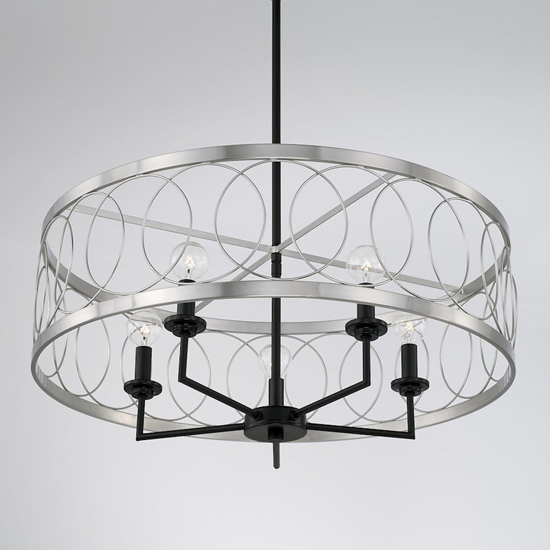 Austin Allen & Co. Madeline 4-Light Pendant, Black Tie