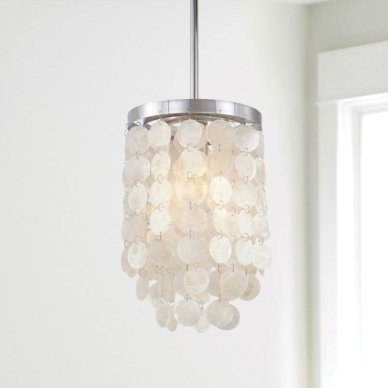 Austin Allen & Co. Shelby 1-Light Pendant, Polished Nickel