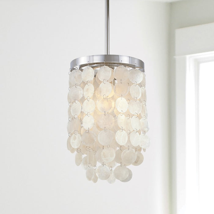 Austin Allen & Co. Shelby 1-Light Pendant, Polished Nickel