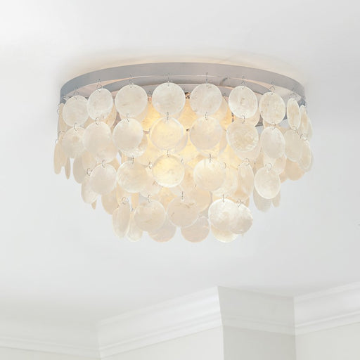 Austin Allen & Co. Shelby 3-Light Flush Mount, Polished Nickel