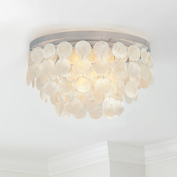 Austin Allen & Co. Shelby 3-Light Flush Mount, Polished Nickel