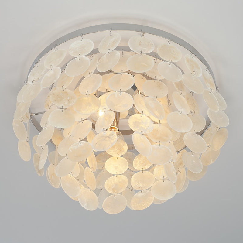 Austin Allen & Co. Shelby 3-Light Flush Mount, Polished Nickel