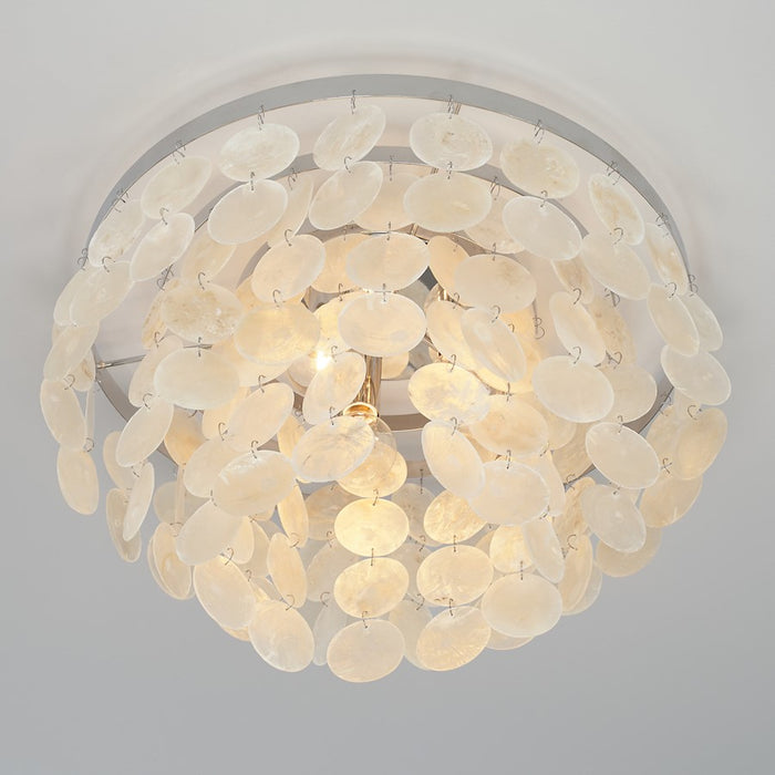 Austin Allen & Co. Shelby 3-Light Flush Mount, Polished Nickel