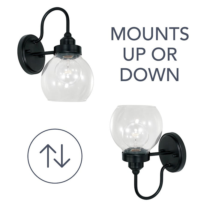Austin Allen & Co. 1-Light 11" Sconce, Matte Black